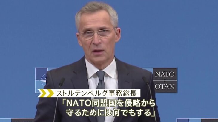 NATO事務総長「ウクライナに部隊送らない」 ロシア非難も