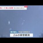 都心でも積雪 今後は路面凍結に注意【news23】