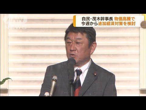 自民・茂木幹事長　今週から追加経済対策を検討(2022年3月28日)
