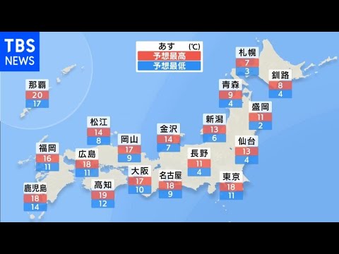 【3月27日 夕方 気象情報】明日の天気