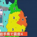 岩手県で震度4 津波の心配なし