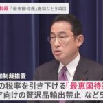 「最恵国待遇」撤回など 岸田首相 対ロ追加制裁5項目を発表