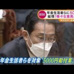 年金生活者らに“5000円給付案”・・・野党批判「選挙目当て」　岸田総理「必要か検討」(2022年3月23日)