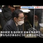 年金生活者などへの5000円の臨時給付金 「必要かどうかよく検討していきたい」 岸田首相