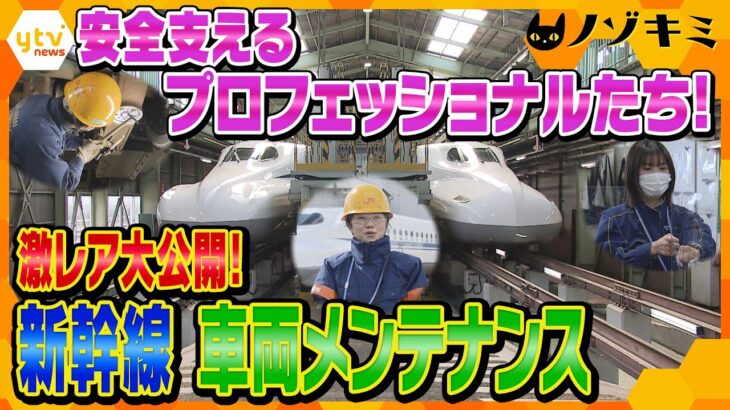【激レア】新幹線の車両整備にカメラが潜入！“時刻通りに安全に”の「当たり前」を支える女性作業員の思い