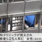 『重体の３０代女性が死亡』クリニック放火殺人…容疑者含む心肺停止で搬送の全員死亡（2022年3月7日）