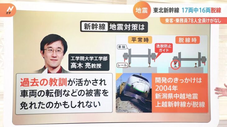 「これまでにない規模」でも乗客・乗務員78人全員にけがなし 東北新幹線の地震対策と復旧のめど