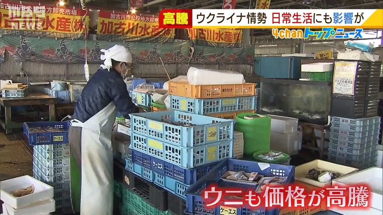 ウクライナ侵攻で「小麦」や「海産物」など高騰『ロシア産ウニ』も去年の倍の値段に？（2022年3月8日）