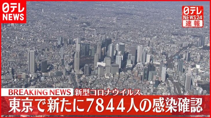 【新型コロナ】東京7844人の感染確認
