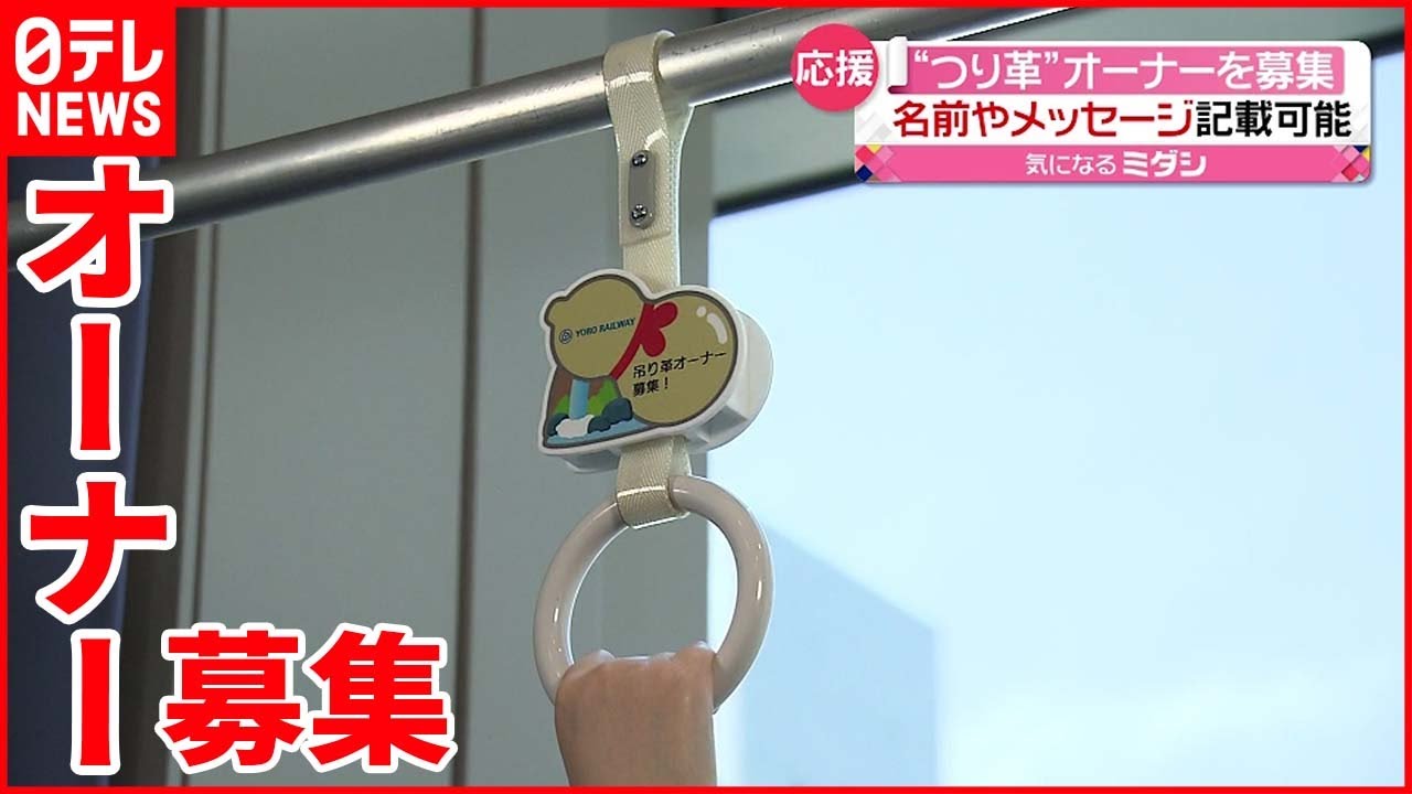 【養老鉄道】「つり革オーナー」募集 名前やメッセージ自由に記載