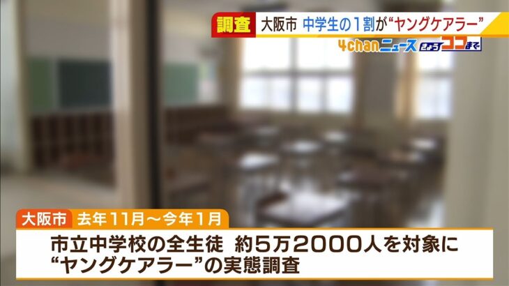 中学生の約１割が「ヤングケアラー」遅刻や欠席の回数が多い傾向…大阪市が実態調査（2022年3月9日）