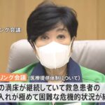 「救急患者受け入れ極めて困難」危機的状況が続く 東京都モニタリング会議