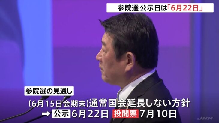 自民・茂木幹事長 参院選公示日は「６月２２日」