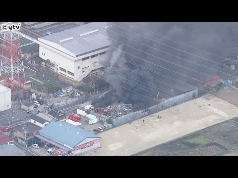 産廃置き場で火事　金属廃材焼く　門真市