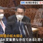 岸田首相“アメリカの核の傘”含む拡大抑止「大変重要」の認識