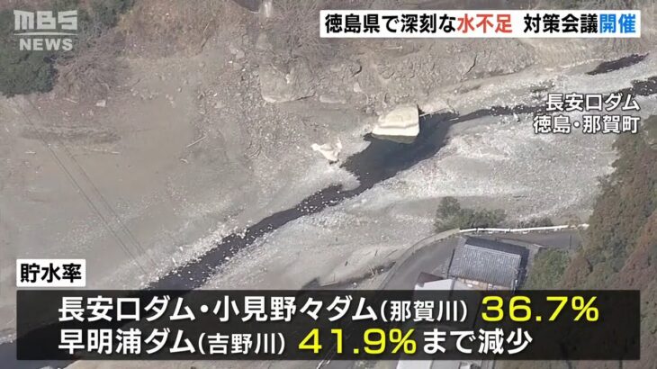 徳島で水不足深刻　農業・工業用水で取水制限　飯泉知事「これまでにない厳しい状況」（2022年3月17日）