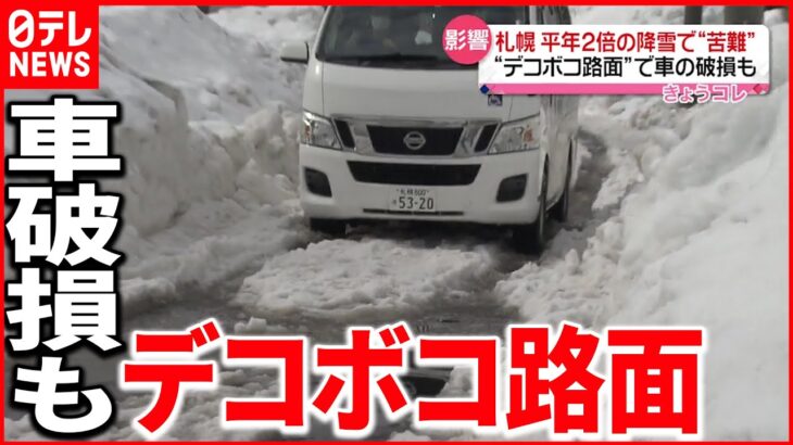 【大雪】平年２倍の積雪で”苦難” 除雪進まず…北海道･札幌市