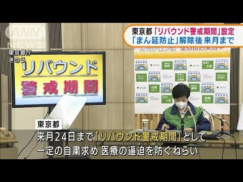 都「まん延防止」終了後に「リバウンド警戒期間」へ(2022年3月18日)