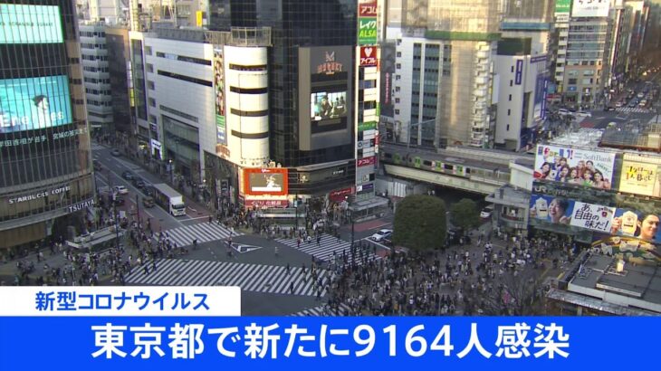 東京都感染者9164人 9日連続で前週の同じ曜日を下回る