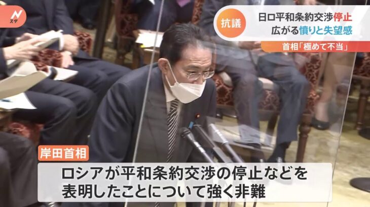 日ロ平和条約交渉停止 広がる憤りと失望感 岸田首相「極めて不当」