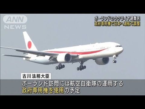 ポーランドのウクライナ避難民　政府専用機に同乗を検討(2022年3月29日)