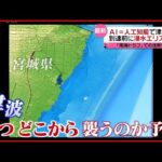 【AI】津波の浸水を瞬時に予測！ 東日本大震災の教訓生かし「南海トラフ地震」での活用に期待　『news every.』16時特集