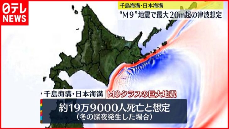 【注意喚起】千島海溝･日本海溝 “M9″地震で最大20ｍ超の津波想定
