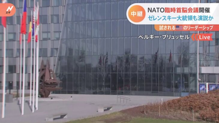 NATO臨時首脳会議開催 ゼレンスキー大統領も演説か