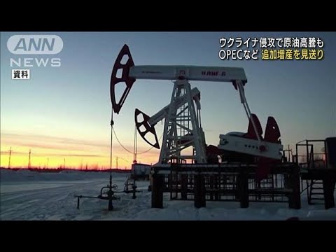 OPECなど増産せず　原油先物価格約10年ぶり高値(2022年3月3日)