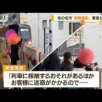「桜の名所」最寄り駅で“危険撮影”・・・警笛も無視(2022年4月1日)