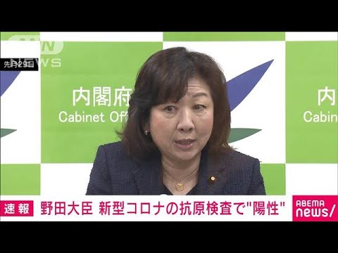 【速報】微熱があり・・・野田大臣が抗原検査で陽性(2022年4月1日)