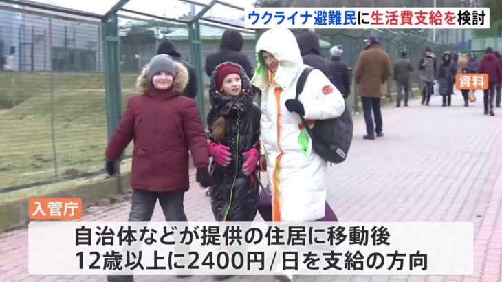 日本に身寄りのないウクライナ避難民への生活費 「12歳以上日額2400円」を軸に検討 入管庁