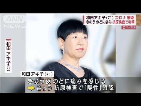 和田アキ子コロナ感染　のどに痛み・・・抗原検査で判明(2022年4月7日)
