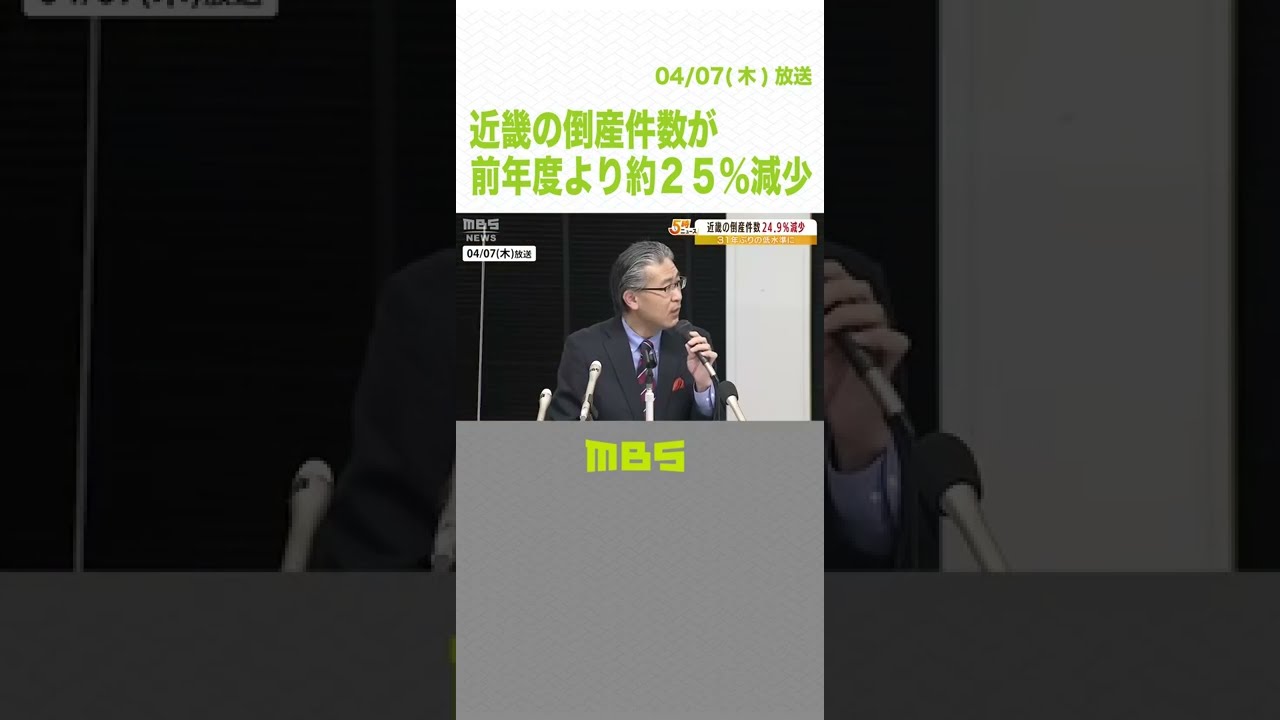 近畿の倒産件数が前年度より「約２５％減少」一方で新型コロナに関連した倒産は増加（2022年4月7日）#Shorts #倒産件数