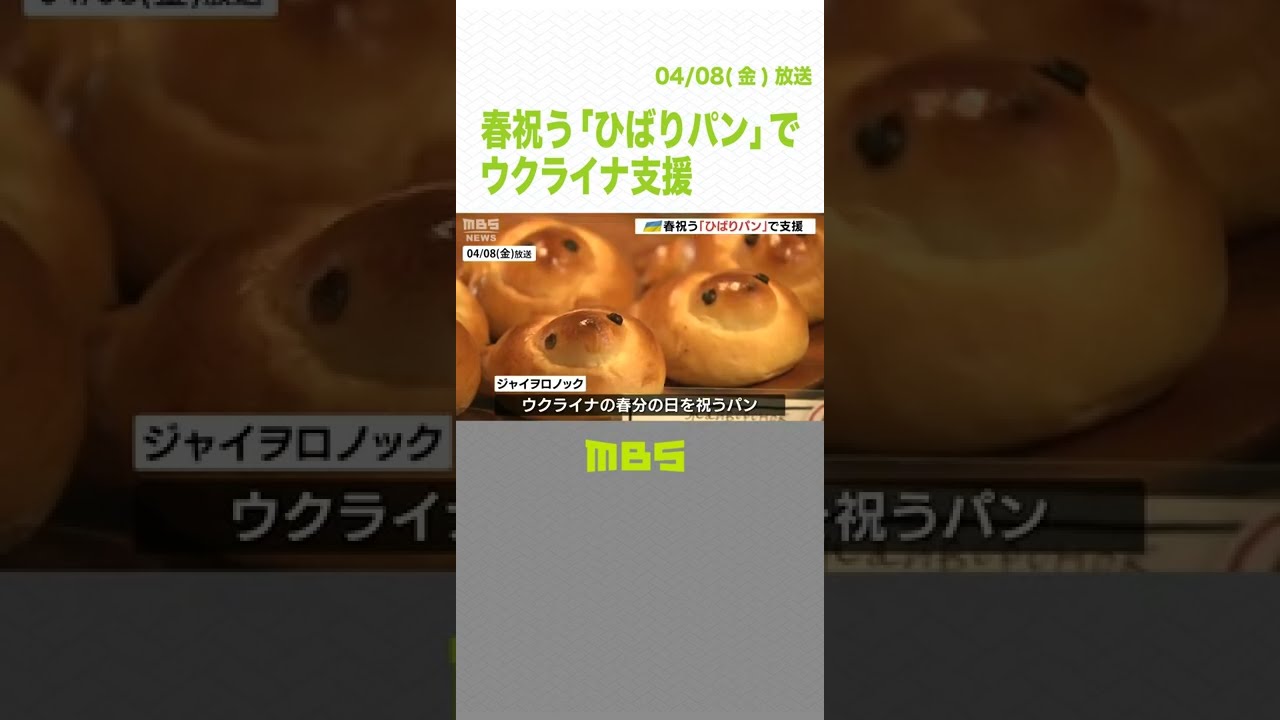 春を祝う鳥の形のパン『ジャイヲロノック』販売で支援　売り上げはキーウ市に全額寄付（2022年4月8日）#Shorts #ジャイヲロノック