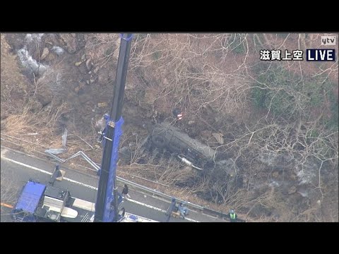 【速報】生中継　滋賀県高島市で陸上自衛隊のトラックが川に転落し、１人が意識不明の重体