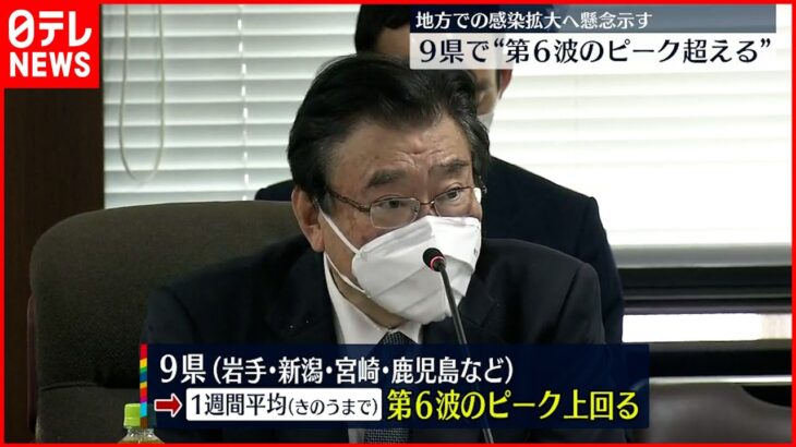 【新型コロナ】９県で“第６波のピーク超え” 地方の感染拡大へ懸念