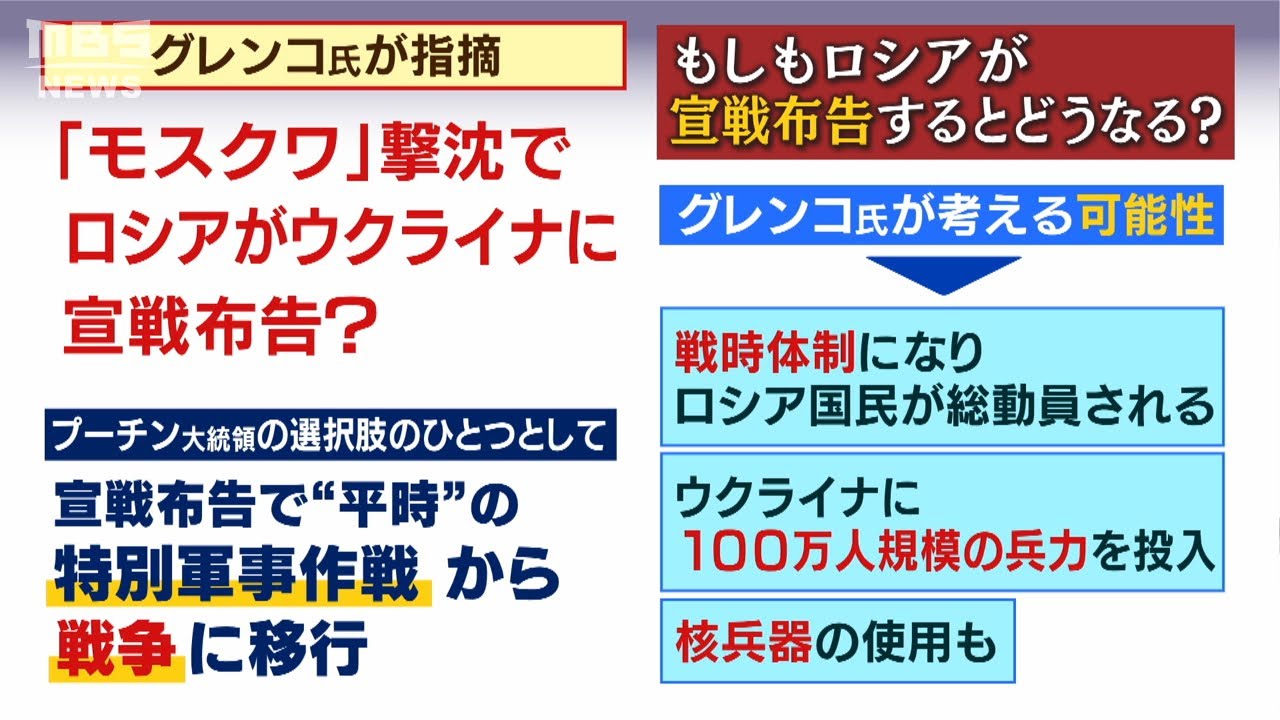 【専門家解説】ロシアがウクライナに宣戦布告？ロシアの旗艦「モスクワ」が沈没…プーチン大統領が「１００万人規模の兵力投入」の可能性を国際政治学者が解説(2022年4月18日)