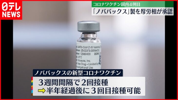 【新型コロナ】ノババックス開発のワクチンを厚労相が承認