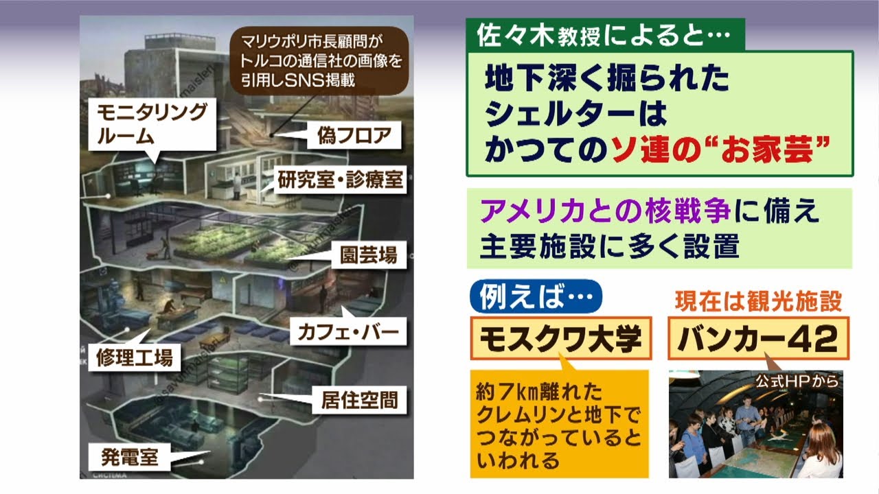 【専門家解説】「かつてのソ連のお家芸」マリウポリ・アゾフスタリ製鉄所の地下シェルターとは？シェルターには約１０００人残る(2022年4月21日)