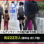 【空の便】ゴールデンウイーク 国内線予約数が去年の約1.7倍に