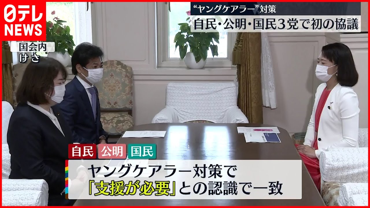 【自民・公明・国民民主】ヤングケアラー対策で初協議 「支援必要」との認識で一致