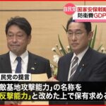 【自民党】国家安全保障戦略改定を提言 “反撃能力”の保有を求める