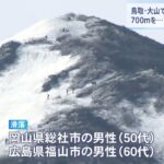 鳥取・大山で滑落 2人死亡 アイスバーン状態か