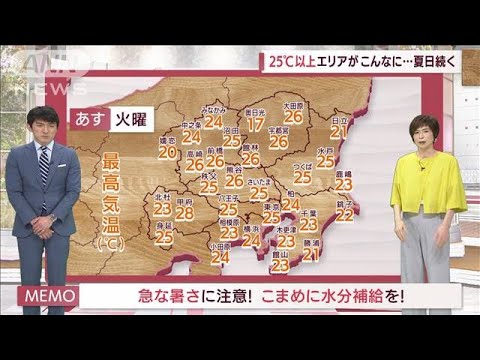 【関東の天気】25℃以上エリアがこんなに・・・あすも季節外れの暑さ(2022年4月11日)