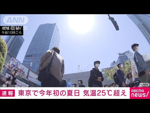 【速報】東京で今年初の「夏日」　気温25℃超え(2022年4月10日)