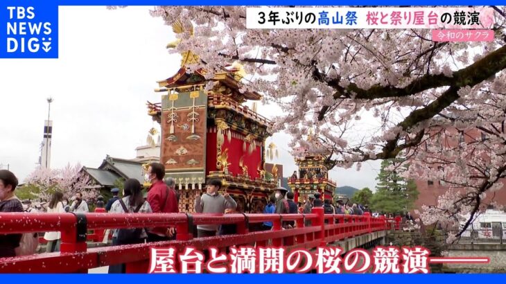 【令和のサクラ】3年ぶりの高山祭 桜と祭り屋台の競演｜TBS NEWS DIG