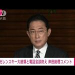 【ノーカット】ゼレンスキー大統領と4回目の電話会談　岸田総理コメント(2022年4月26日)