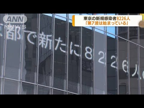 東京の新規感染者8226人「第7波は始まっている」(2022年4月1日)