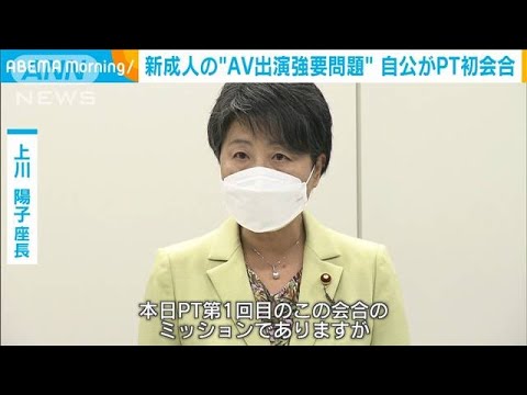 新成人のAV出演被害防止へ　自公がPT初会合　今国会の成立目指す(2022年4月14日)